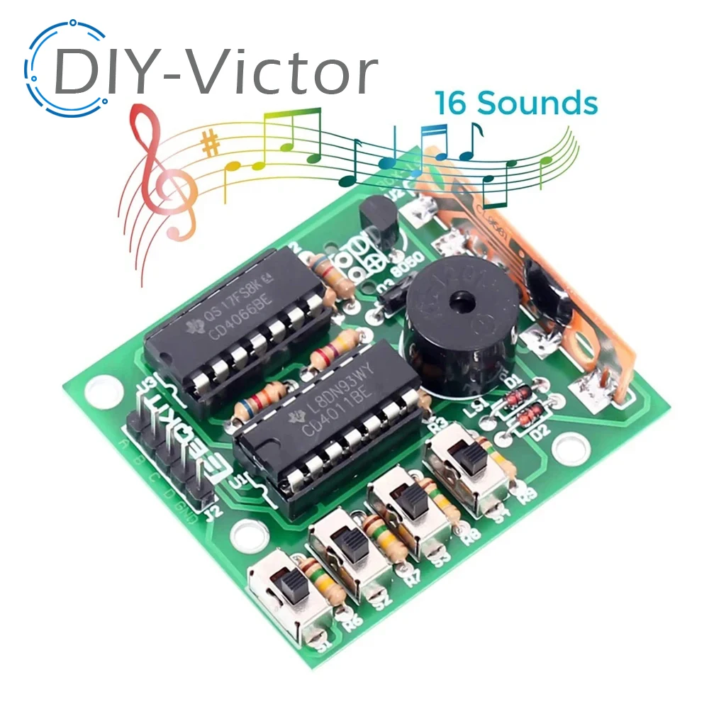 DIY elektronische 16-Musik-Soundbox DIY Kit Modul Löten Praxis – Bild 3