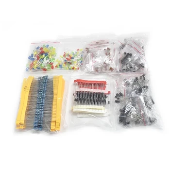 Metallfilm-Widerstand-Sortiment-Set LED-Dioden Elektrolyt-Kondensator Keramik-Set Transistor-Pack DIY