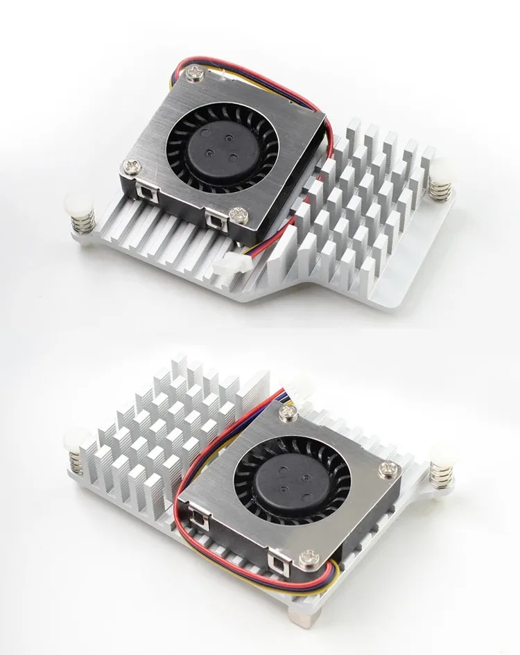 Aktiver Kühler Raspberry Pi 5 - Aluminium-Kühlkörper mit Lüfter und Wärmeleitpads, 5-V-PWM-Kühlung für Pi5