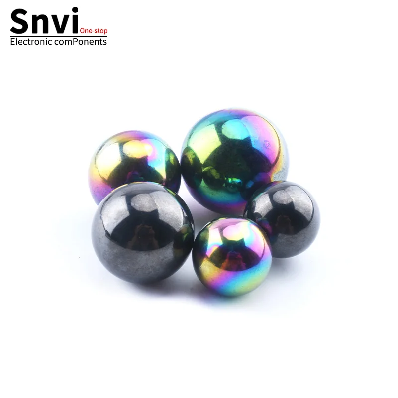 Ferrit-Magnetperlen-Set - schwarze und farbenfrohe ovale Magnetkugeln – Bild 5
