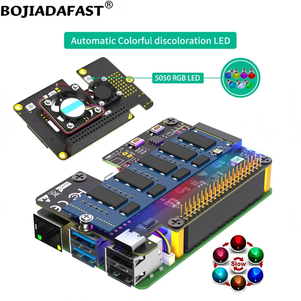 NGFF M.2 Key-M Key B+M NVMe SSD Adapter-Konverterkarte mit 2 Lüftern – Bild 4