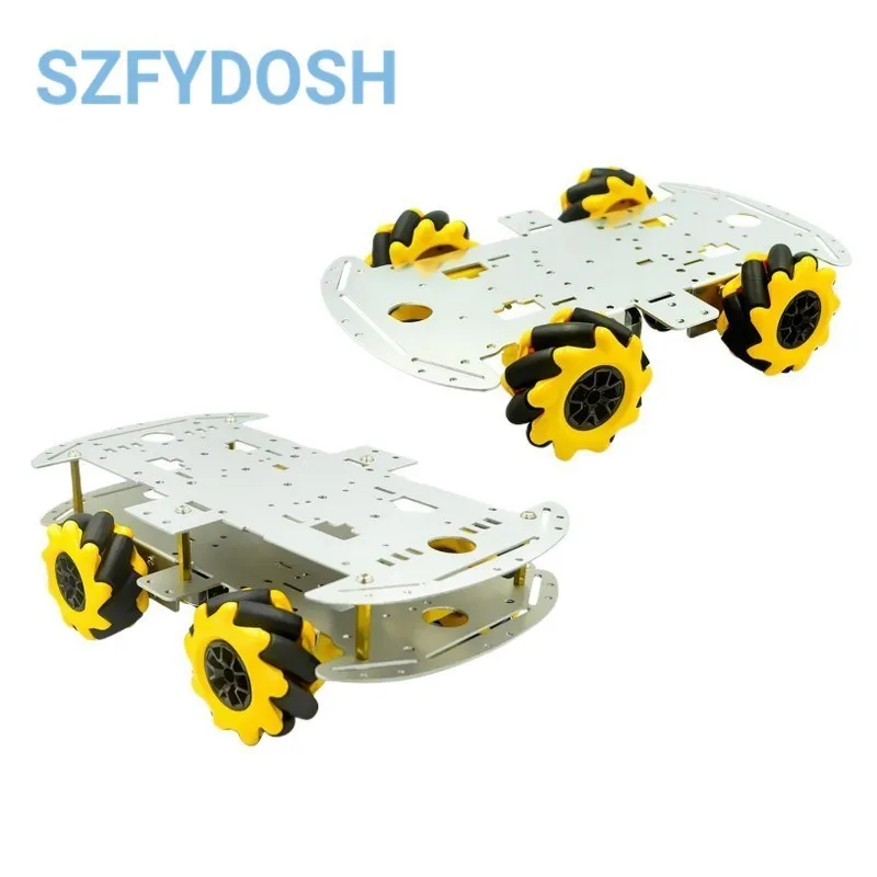Mecanum Rad omni direktion ale Roboter Auto Chassis Kit mit 4 stücke – Bild 6