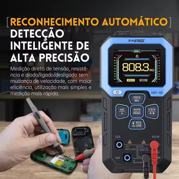 TFT HD Farbbildschirm Smart Professional Digital Multimeter1000V 10A True RMS Auto Range AC DC Ohm Hz