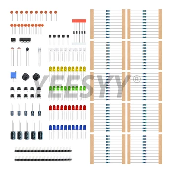 Elektronikkomponenten Basic Starter Kit für Arduino UNO MEGA2560 Raspberry Pi (221 Stück)
