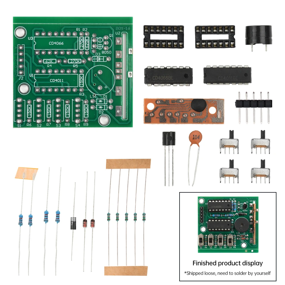 Elektronik-Lötkit, 16 Spieluhren, 16-Ton-Elektronikmodul, DIY-Kit, Teile, Komponenten, Löten, Praxis, Lernkits
