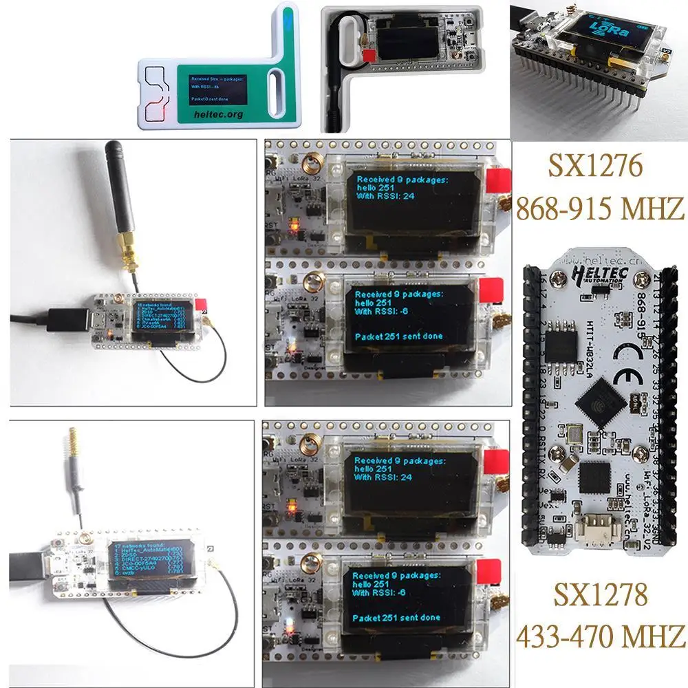 SX1276 SX1278 ESP32 LoRa 868 MHz/915 MHz/433 MHz 0,96 Zoll blaues – Bild 4