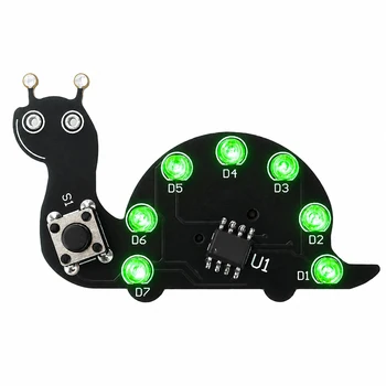 Anfänger Elektronik-Schweißübungsplatine Niedliche Schnecken-LED-Leuchte DIY-Kit SMD SMT Lern-Lötset