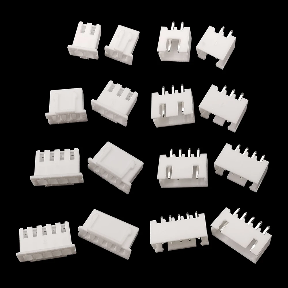 JST XH 2,54 2/3/4/5Pin Männlich Weiblich Material Stecker Führt Pin Header gehäuse Terminal (100 Stück)