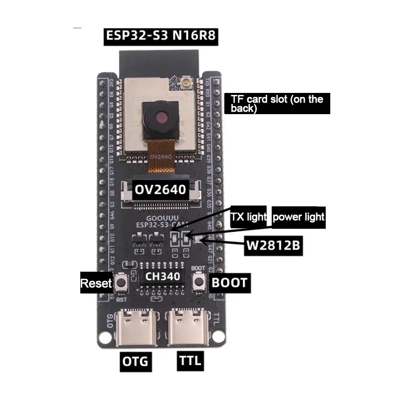 ESP32-S3-CAM Entwicklungsboard N16R8 Wi-Fi Bluetooth-Modul – Bild 6