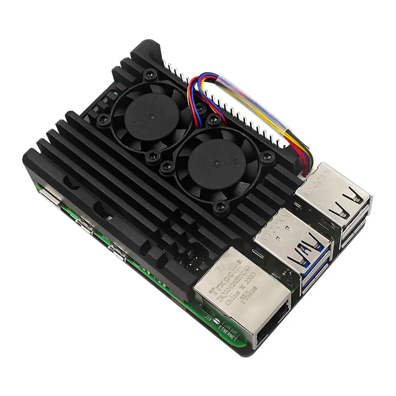 Dual-Lüfter Aluminiumgehäuse für Raspberry Pi 5 Passive Kühlung – Bild 4