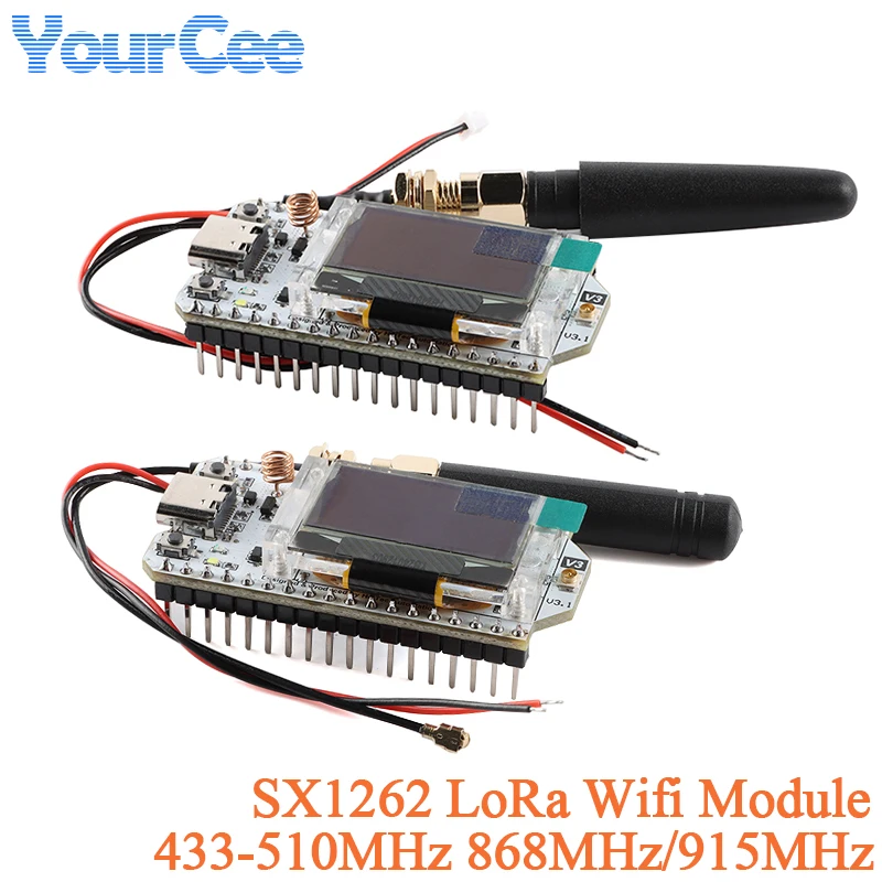 ESP32 SX1262 LoRa WIFI Kit 32 Modul 433-510 MHz 868 MHz/915 MHz 0,96 Zoll blaues OLED-Display