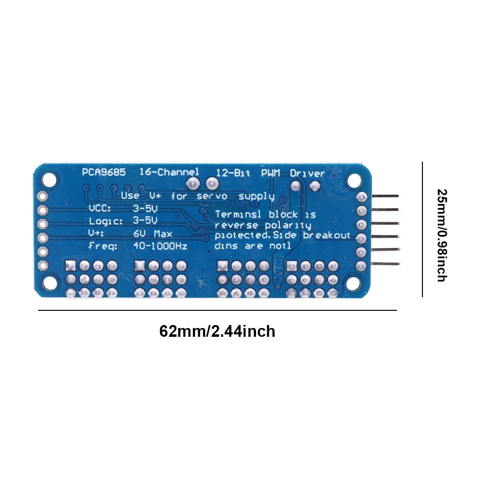 PCA9685 Roboter Controller IIC Schnittstelle 16 Kanal 12-Bit PWM Servo – Bild 5