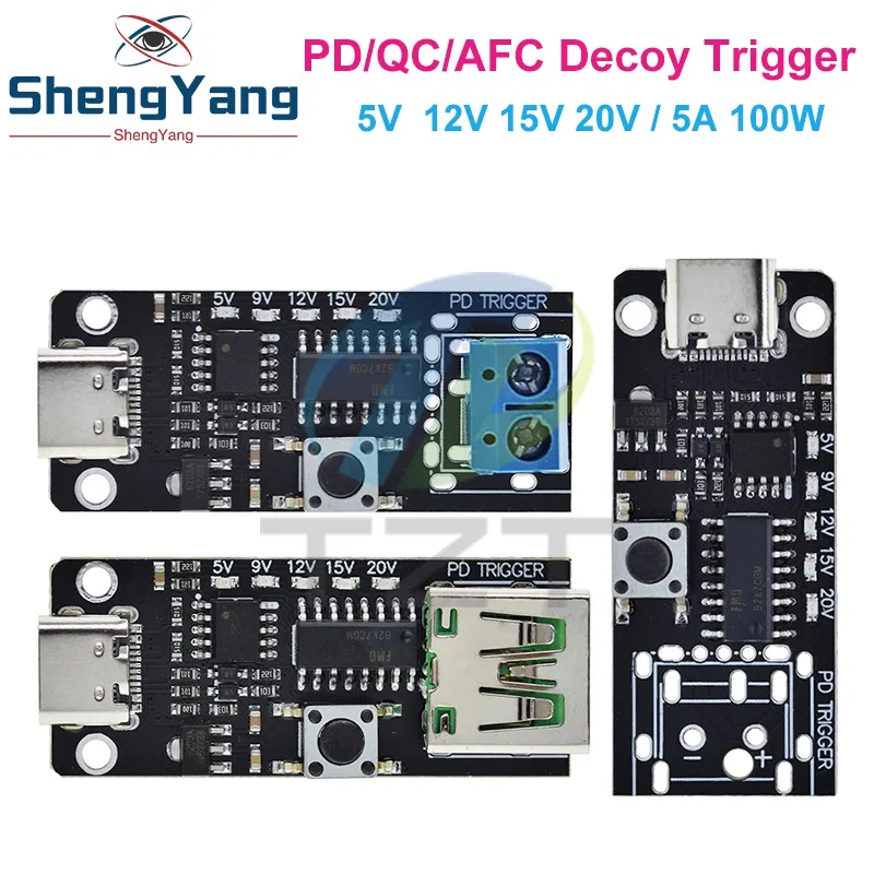 100W 5A USB-C Schnelllade-Triggerplatinenmodul PD/QC Decoy Board – Bild 5