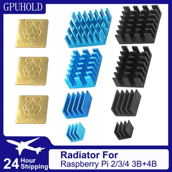 GPUHOLD Chipsatz Kühler 4 stücke/5 stücke Für Raspberry Pi 2/3/4 3B + 4B Kühlkörper Aluminium kühlkörper