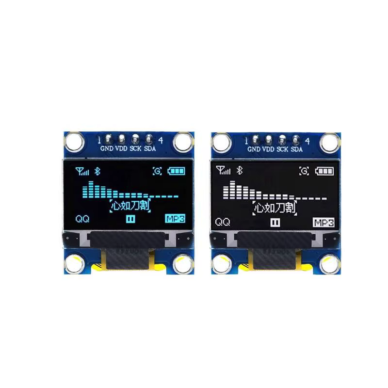 0,96 Zoll SSD1306 OLED-Display 128x64 IIC I2C Serielles Bildschirmmodul für Mikrocontroller-Programmierung