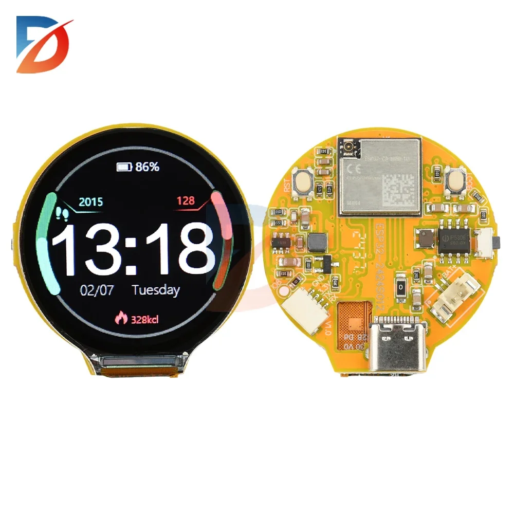 ESP32-C3 Arduino LVGL WLAN- und Bluetooth-Entwicklungsboard mit 1,28 – Bild 4