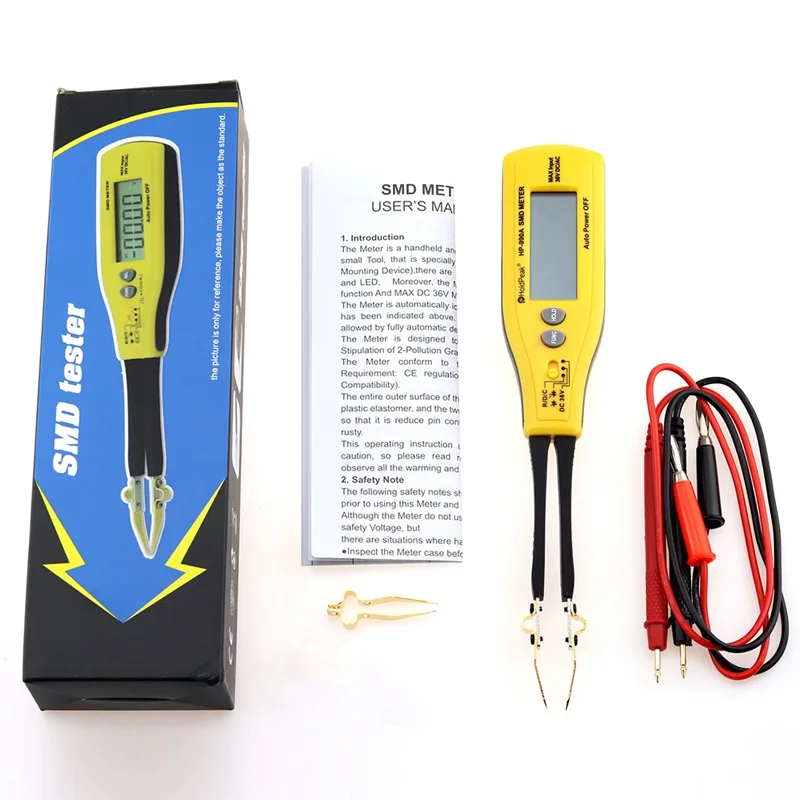 Digitales Multimeter mit automatischer Erkennung, tragbares SMD-Testgerät, für Widerstände, Kondensatoren