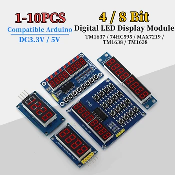 TM1637/74HC595 MAX7219/TM1638 4/8Bits Digitale Led-anzeige Modul 0,36 Zoll Uhr ROTE Anode rohr Vier Serielle