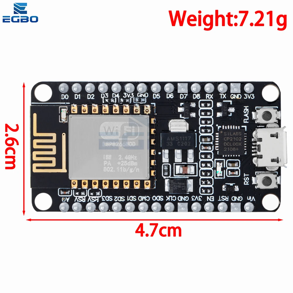 NodeMCU ESP8266 ESP-12E Entwicklungsboard (V3/V2) - Lua-fähiges – Bild 4
