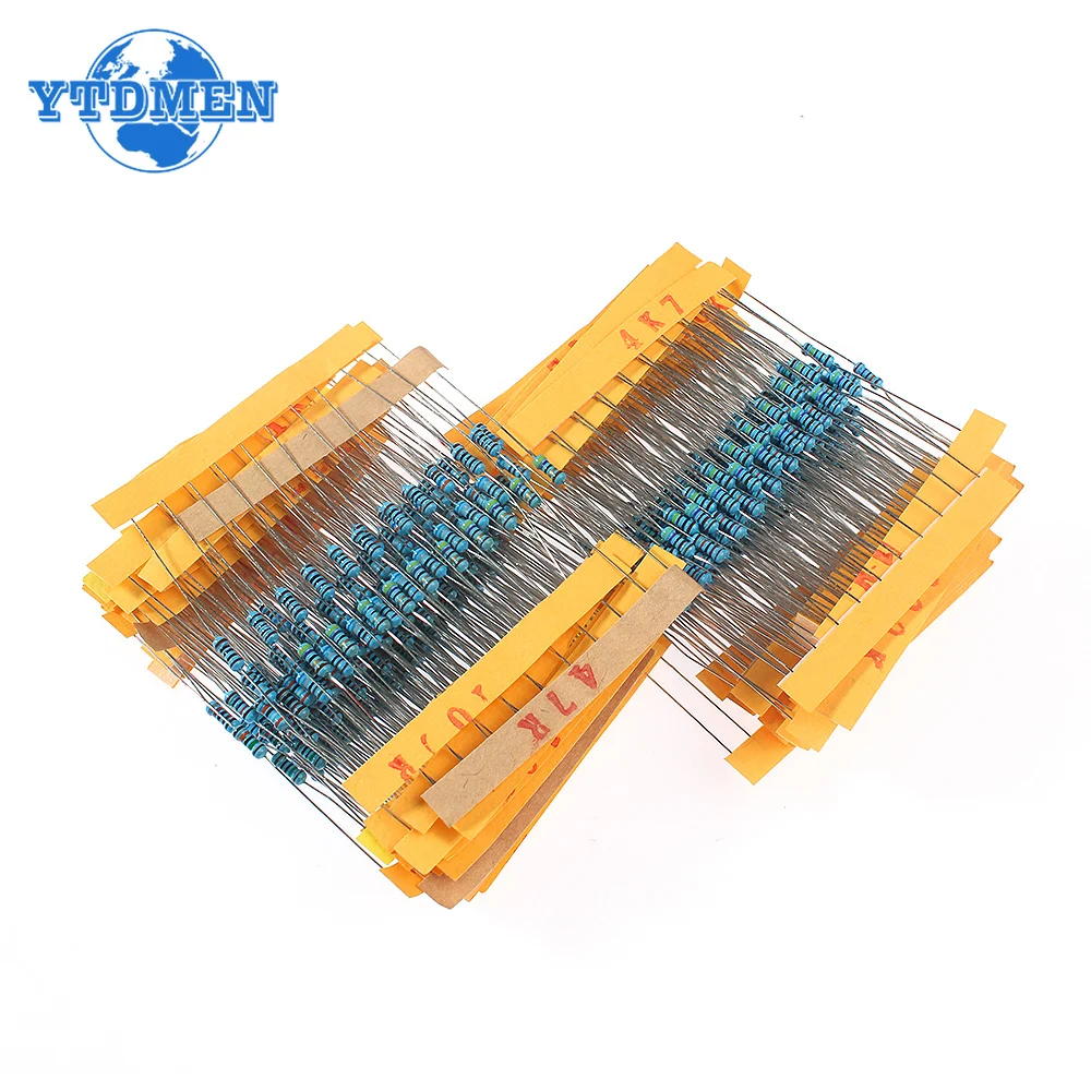 50 Arten 1/4 W Metallschichtwiderstand, sortiertes Kit (500 Stück) – Bild 5