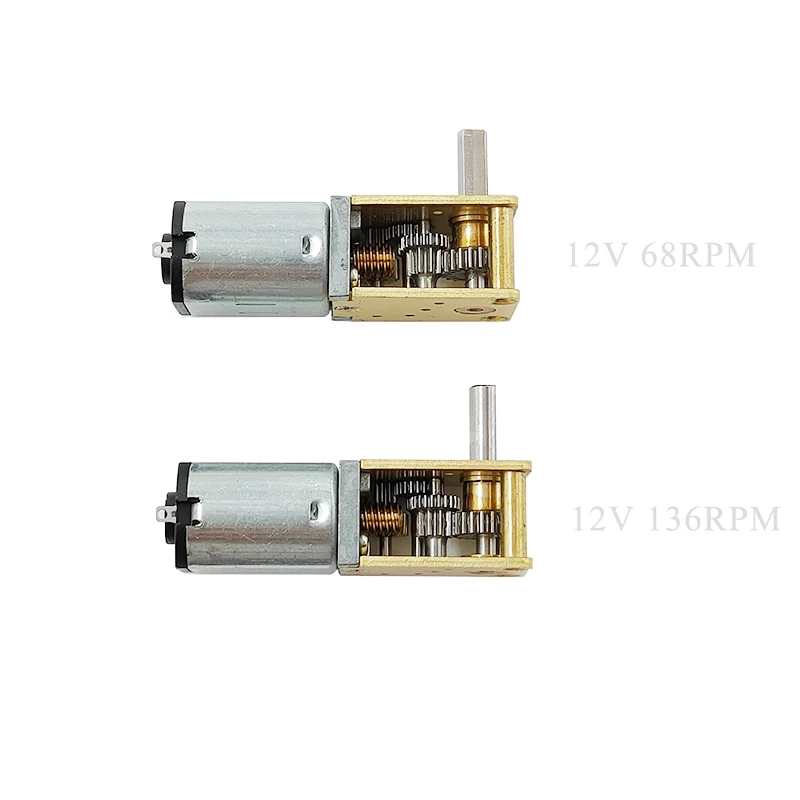 N20 Getriebemotor 12V 90 Grad D-Welle Mikro-Schneckengetriebe Präzisions-Vollmetallgetriebemotor Großes