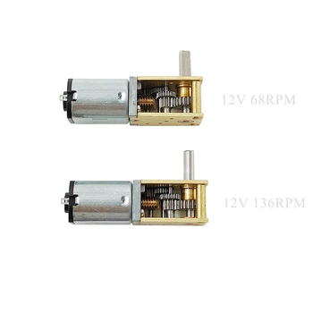 N20 Getriebemotor 12V 90 Grad D-Welle Mikro-Schneckengetriebe Präzisions-Vollmetallgetriebemotor Großes