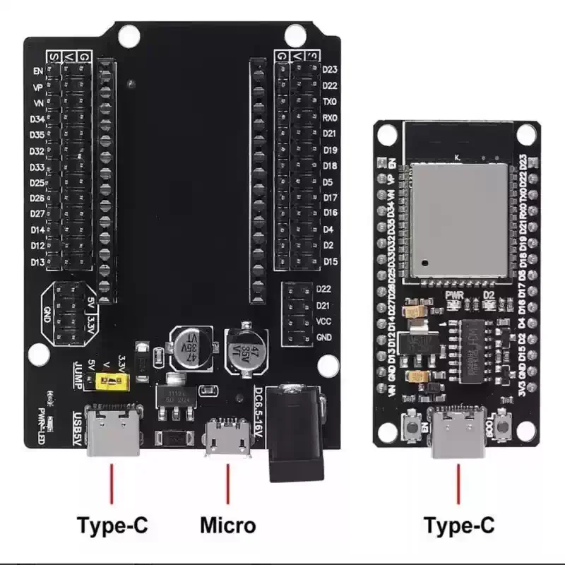 ESP32 Entwicklungsboard USB Typ-C CH340C Chip WiFi Bluetooth Dual-Core – Bild 5