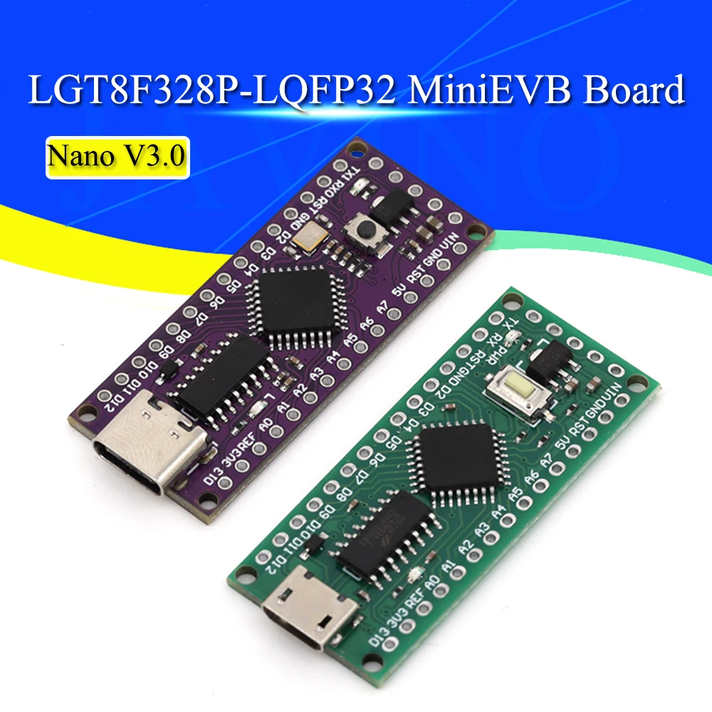 MiniEVB LGT8F328P-LQFP32 Board, LGT8F329P CH9340C HT42B534-1 SOP16 – Bild 6
