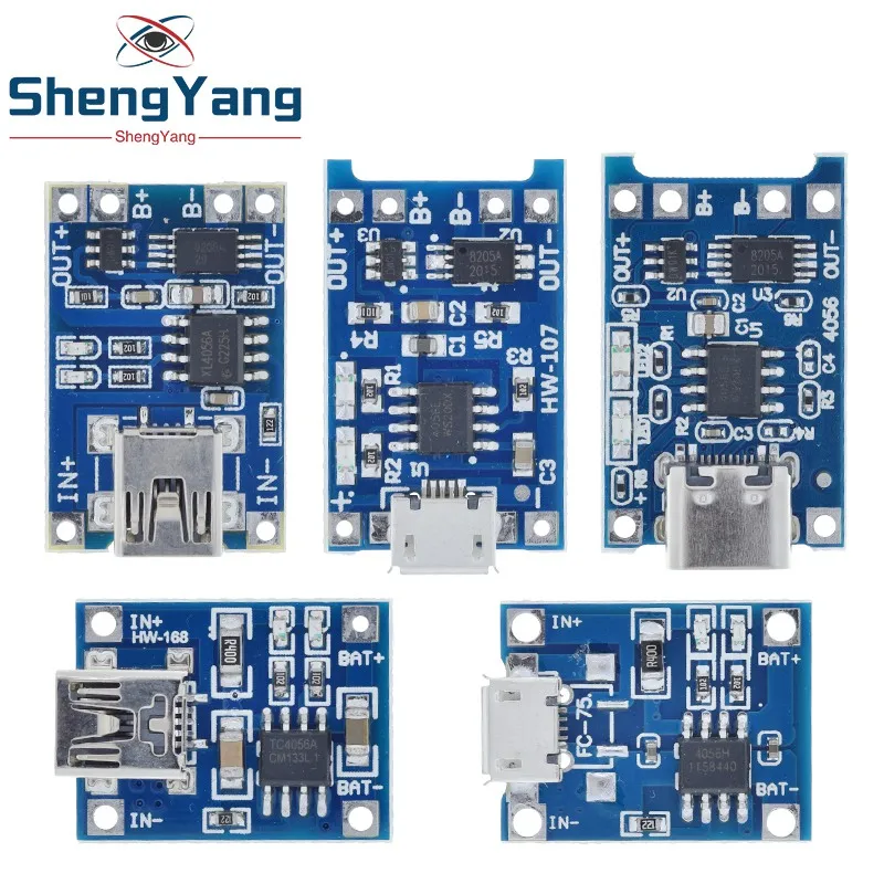 5V 1A Micro/Typ-c/Mini 18650 TP4056 Lithium-Batterie Ladegerät Modul – Bild 5
