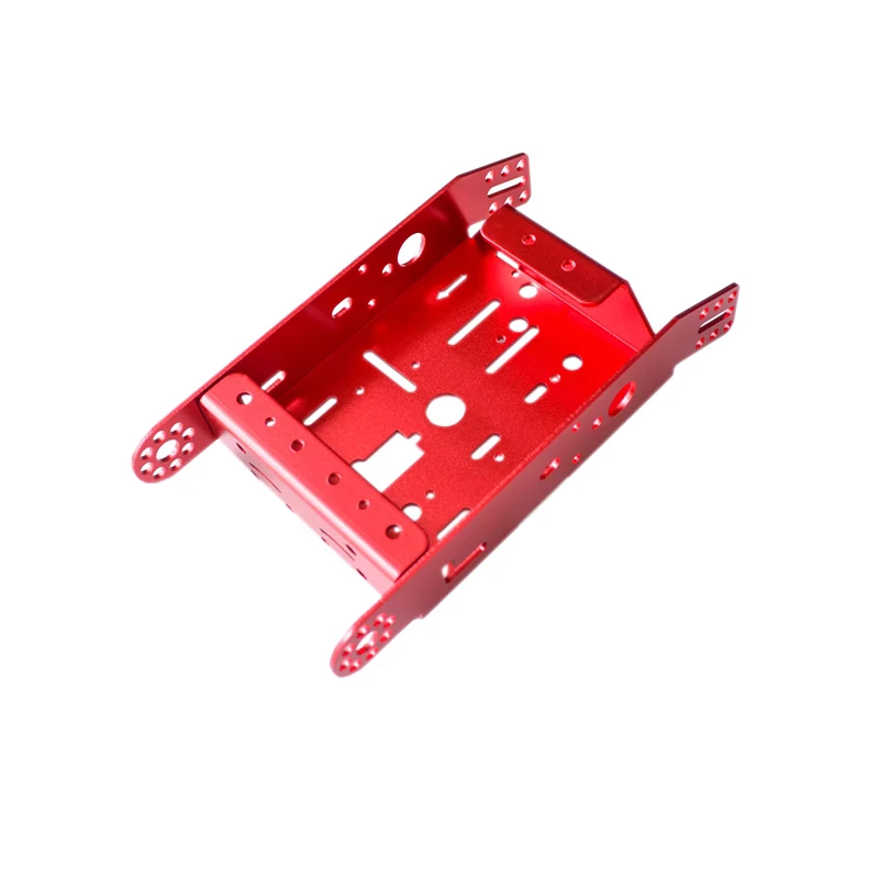 1 * 2WD Aluminium Auto Neue Bildung Spielzeug Roboter Intelligente Auto Legierung Chassis 2WD Smart Roboter