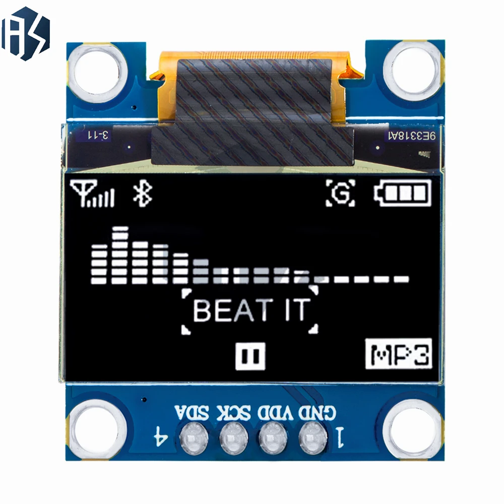 ‌ 0,96 Zoll I2C SSD1306 OLED-Anzeigemodul - 128 x 64 zweifarbiger – Bild 5