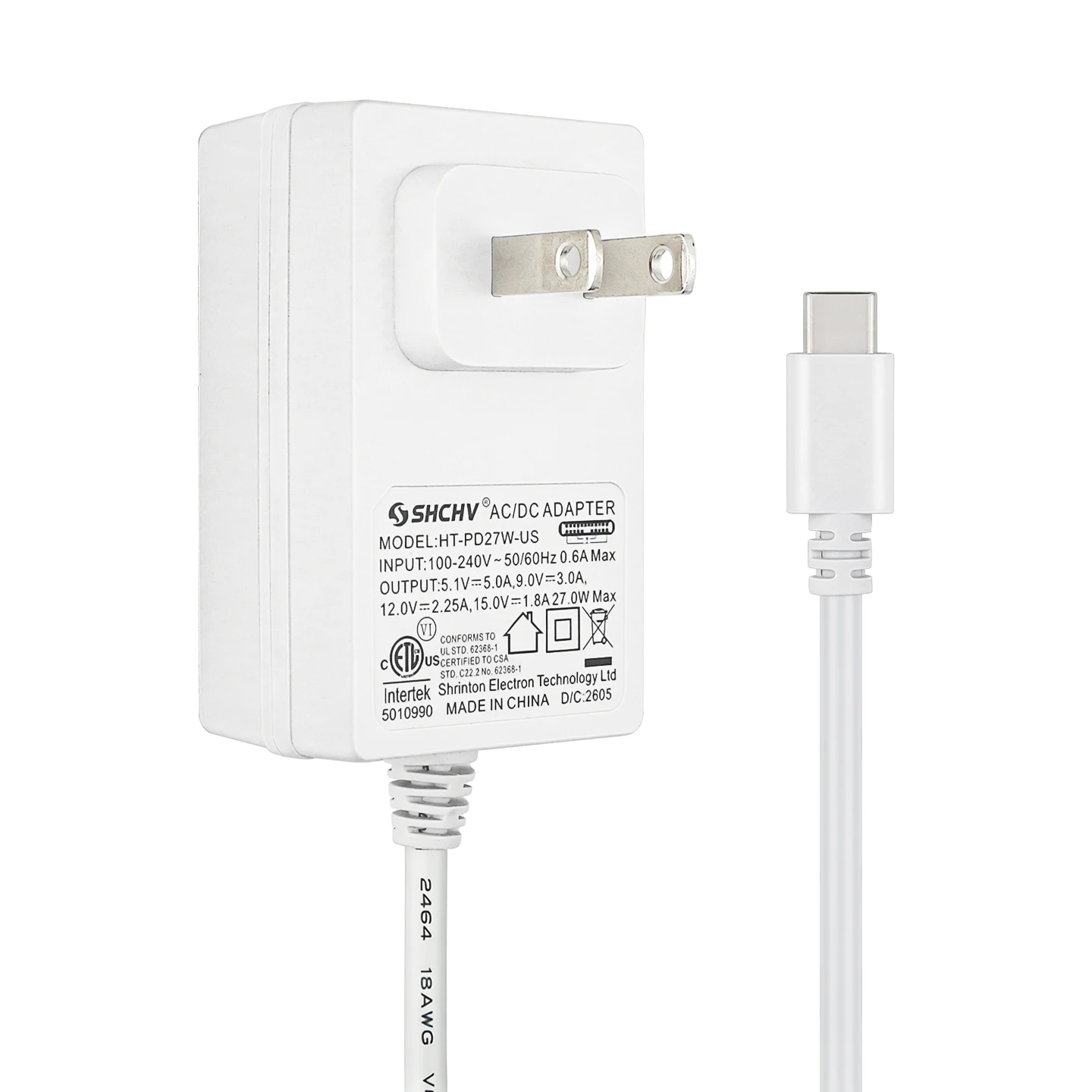 PD 27W USB-C Netzteil 5V 5A Typ-C Schnittstelle EU US UK AU Stecker – Bild 4