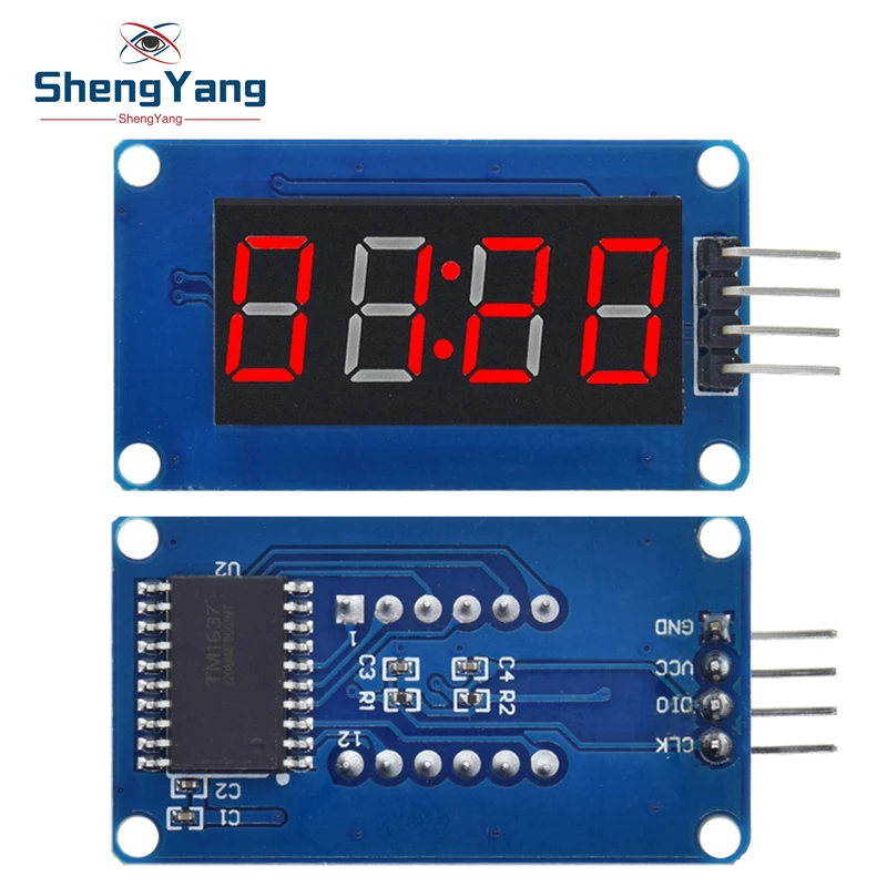 Tm1637 4-Bit-Digital-LED-Anzeigemodul für Arduino 7-Segment 0,36 Zoll Uhr rote Anoden röhre vier serielle