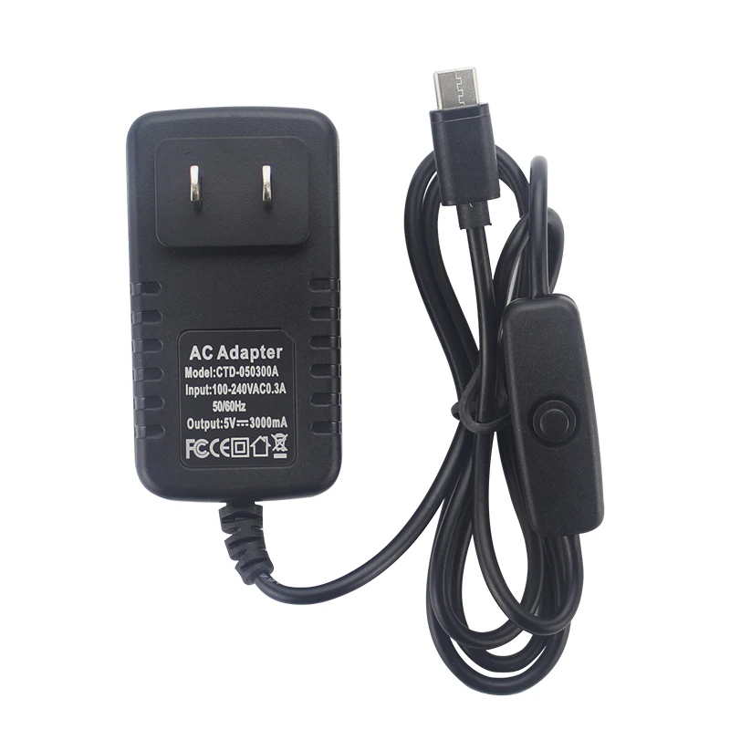 5V 3A Netzteil mit EIN/AUS-Schalter EU US UK Stecker Ladegerät USB – Bild 4