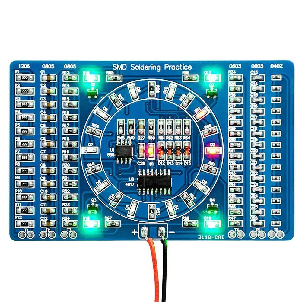 Löten Praxis SMD Leiterplatte LED Elektronik SMT Komponenten DIY PCB Kit Projekt Werkzeuge Grundlegende
