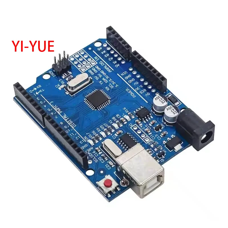 UNO R3 Board ATmega328P Entwicklungsboard mit Stiftleiste und Kabel, kompatibel mit Arduino IDE-Projekten