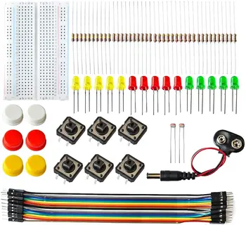 Starter-Kit für UNO R3 Mini-Steckbrett LED Jumper-Kabel Tasten für Arduino DIY-Kit Schulbildung Labor