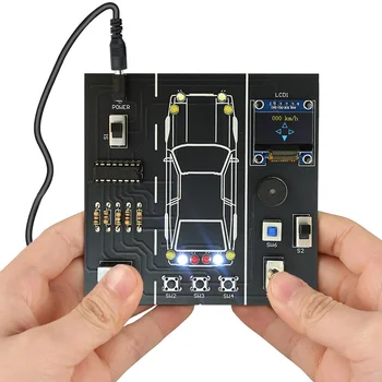 DC5V DIY Auto Fahren Simulation Löten Praxis Kit Elektronische Projekt Auto Fahrer Simulator Solder Projekt