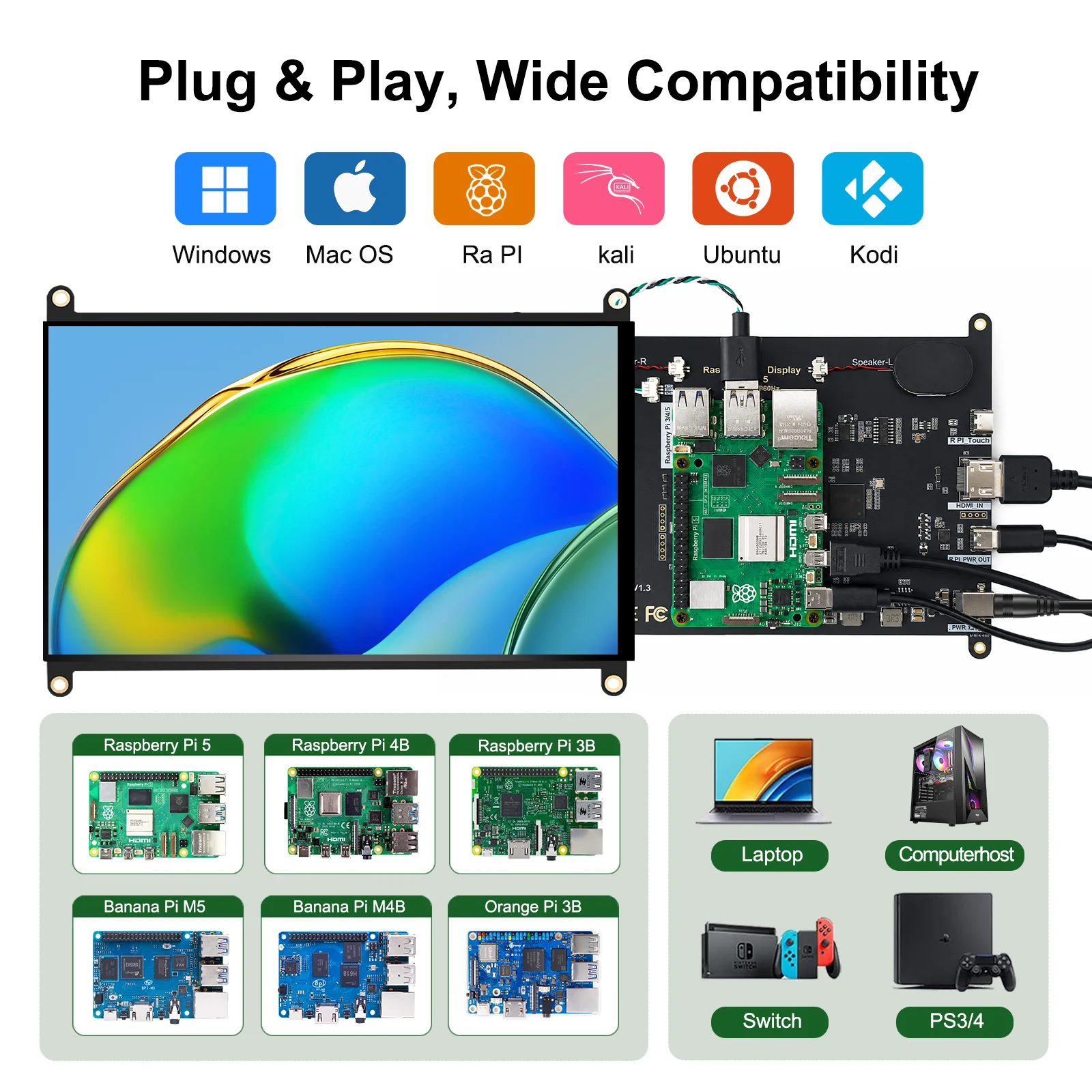 7/8 Zoll Touchscreen Raspberry Pi 5 IPS 1920x1200 HD LCD HDMI-Display – Bild 3