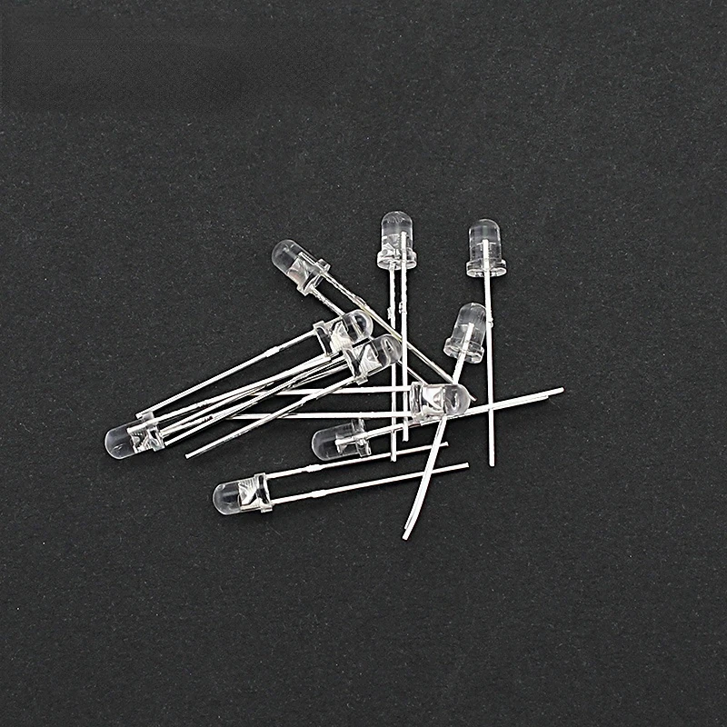 3mm 5mm LED Leuchtdiode Kit Weiß Grün Rot Blau Gelb (100 Stück) – Bild 4