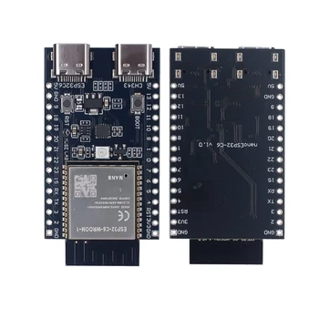Nano ESP32-C6 WiFi Bluetooth Entwicklungsboard 160MHz Dual Type-C USB Onboard USB-zu-Seriell Vollständiger