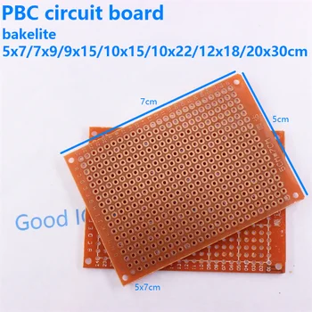 Einseitige Leiterplatte 18*30 15*18 12*18 9*15 7*9 5*7CM Universelle Platte Prototyp PCB Experimentelle