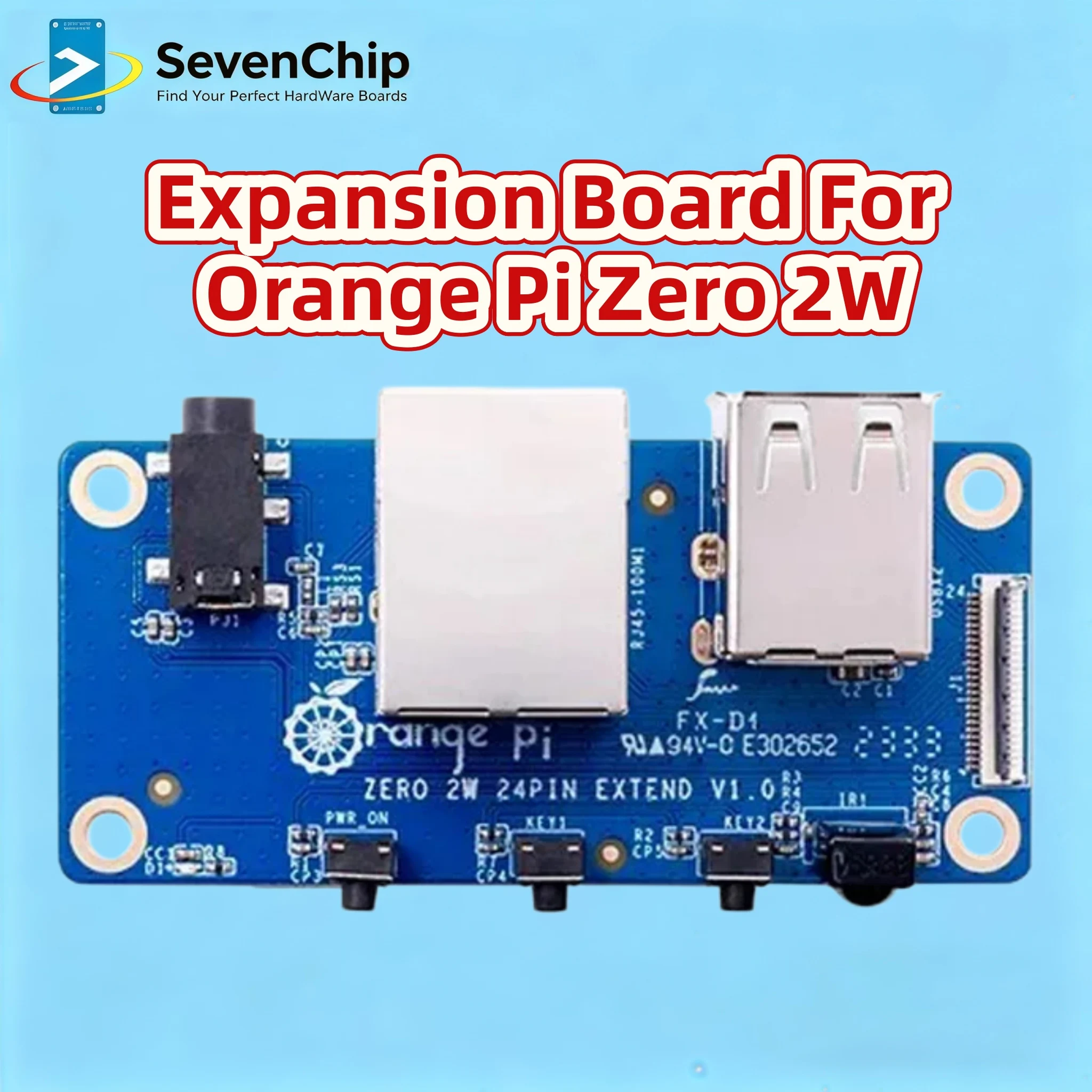 Orange Pi Erweiterungsplatine für Orange Pi Zero 2W Mini PC Demon Board mit USB-Netzwerkschnittstelle