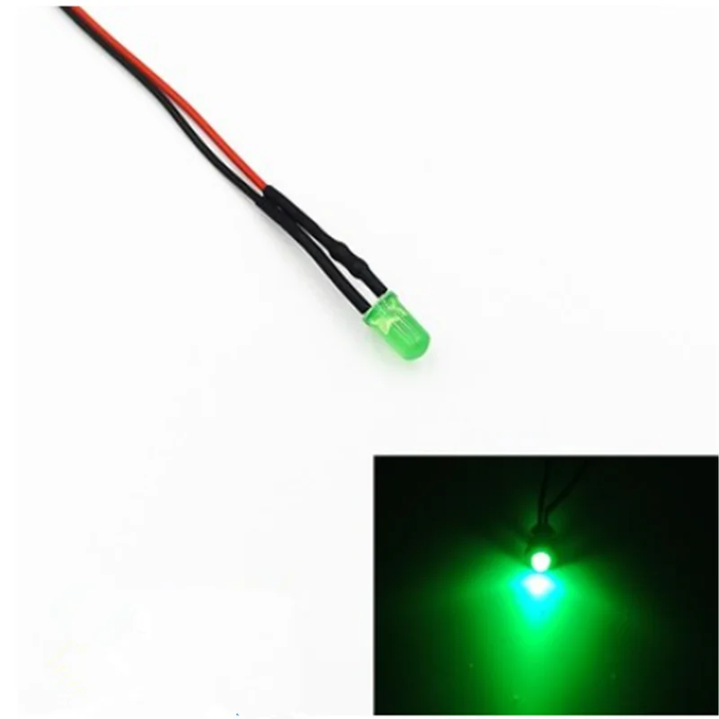 10/PCS 3mm 5mm LED 3-12V 20cm Vorverdrahtet Weiß Rot Grün Blau Gelb – Bild 5