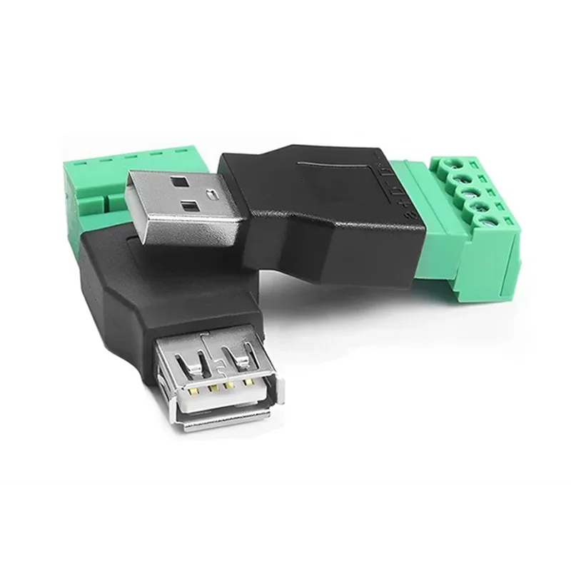 USB-Buchse, USB 2.0 auf Schraubklemmen-Stecker-Adapter, USB 2.0 Typ A – Bild 4