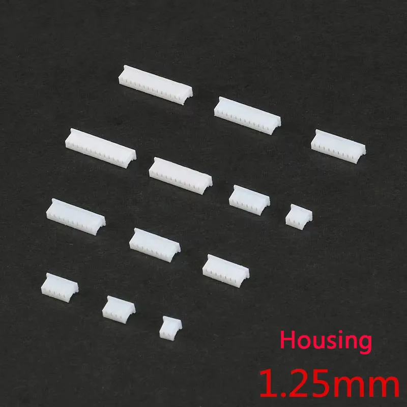MICRO JST 1,25 2P 3/4/5/6/7/8/9P 10P Pin Stecker 1,25 MM PITCH Horizontale Gerade Pin (50 Stück)