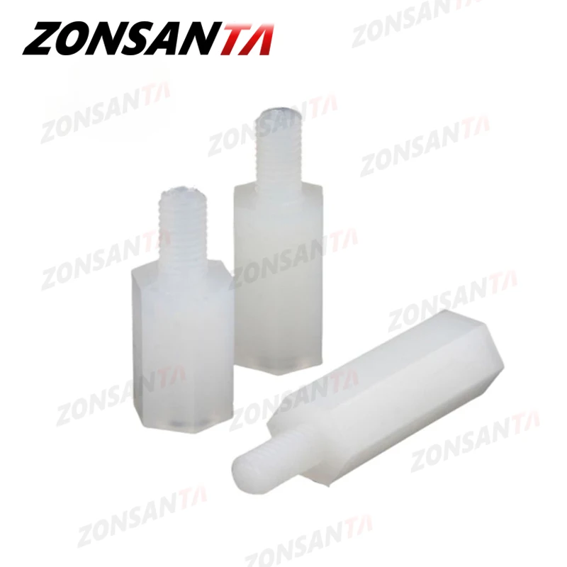 M2 M2,5 M3 M4 Schwarz Nylon Sechskant Außengewinde Abstandshalter – Bild 3