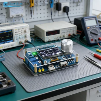 DIY Digitales Oszilloskop-Modul 0-30V 10kHz Abtastrate 3 Trigger-Modi PWM Sinuswellengenerator Einstellungen