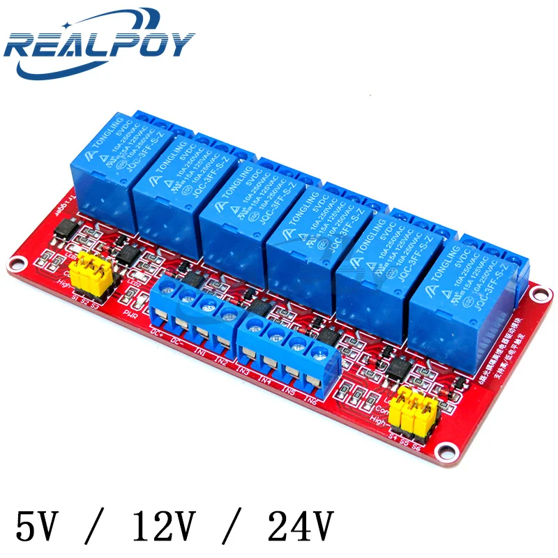 1 2 4 6 8 Kanal Weg 5V 12V 24V Relais Modul Board Shield – Bild 5