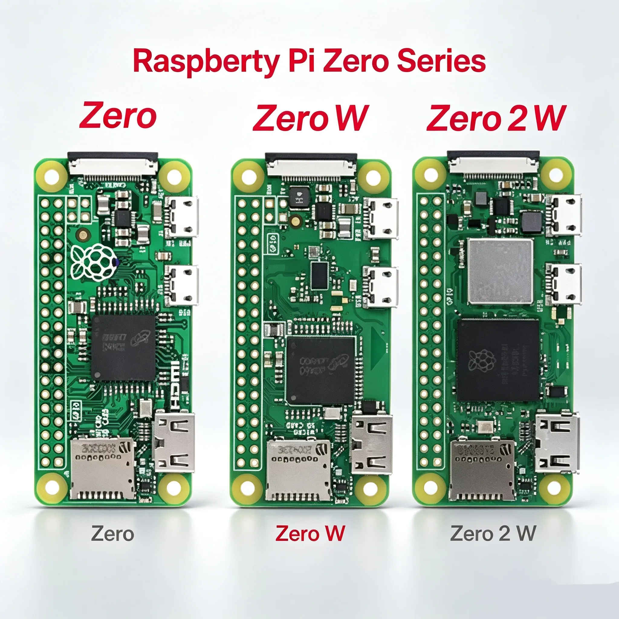 Raspberry Pi Zero 2 Entwicklungsboard Zero 2W-Solder Quad-Core 64-Bit-A53 BLE & WLAN, Optional mit Pin-Header